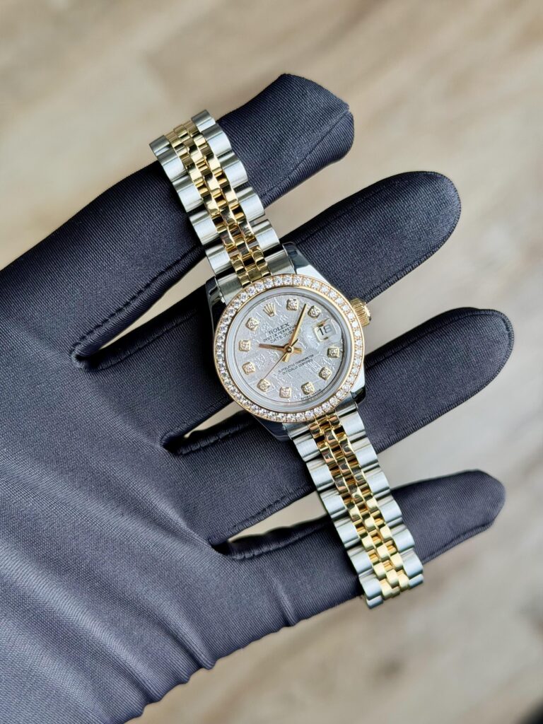Rolex Datejust 26mm Meteorite Diamond Jubilee Preowned Watch&Box 179383