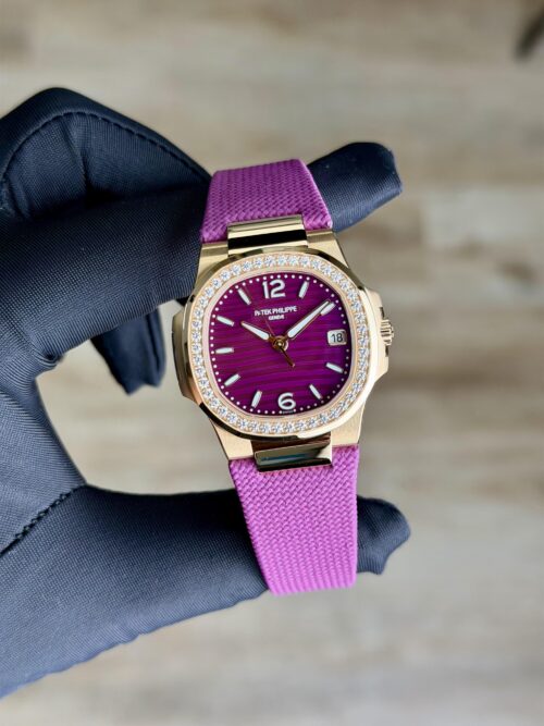 Patek Philippe Nautilus UNWORN 2026 Purple Index Diamond Bezel Strap 7010R-013