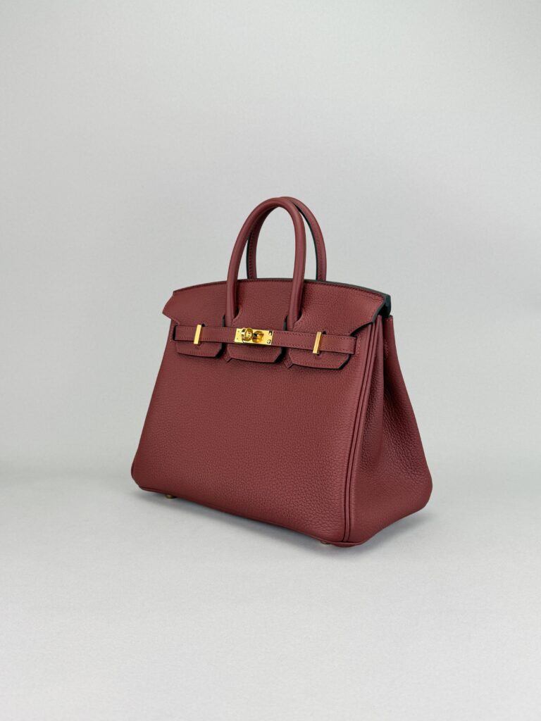 Hermes Birkin 25 Retourne Togo Rouge H Gold Hardware G Stamp 2026