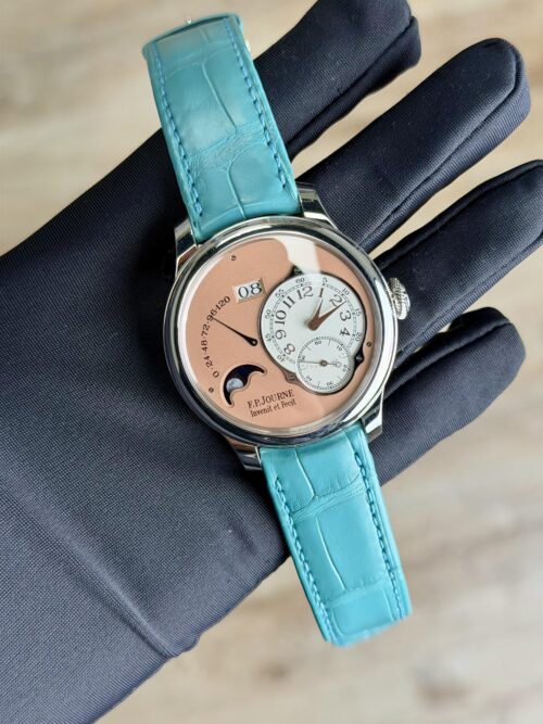 F.P.Journe Octa Lune 42mm Platinum Salmon Dial Strap LN