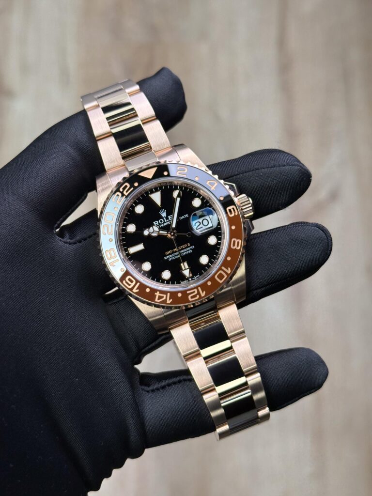 Rolex GMT-Master II 2022 Root Beer 40mm Black Oyster Preowned 126715CHNR