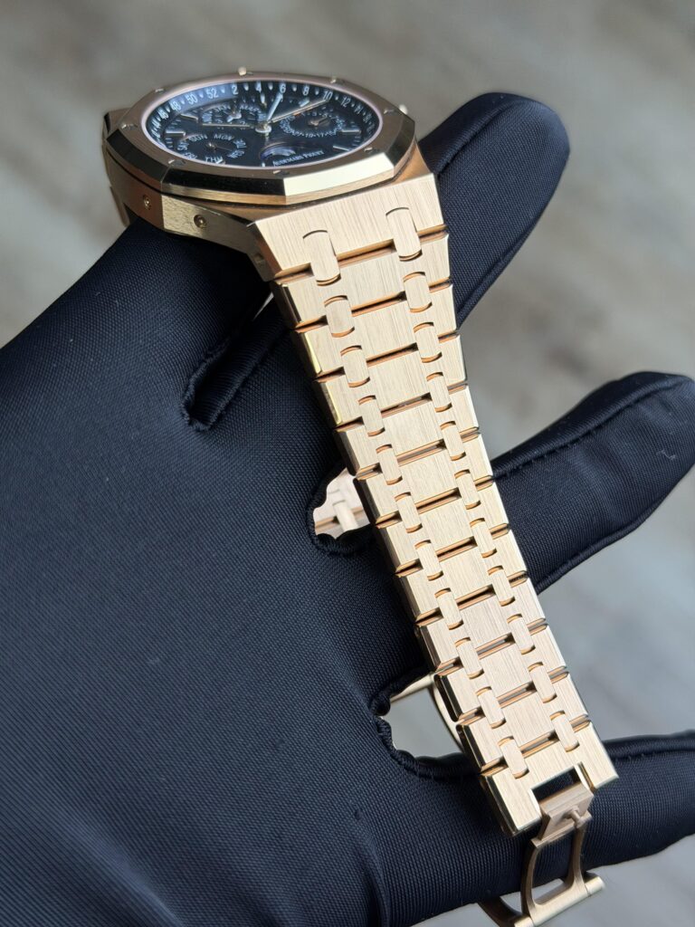 Audemars Piguet Royal Oak Perpetual Calender Blue Preowned 26574OR.OO.1220OR.02