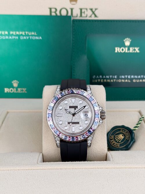 Rolex Yacht-Master 40 Cotton Candy Paved Diamond Sapphire Oysterflex 126679SABR