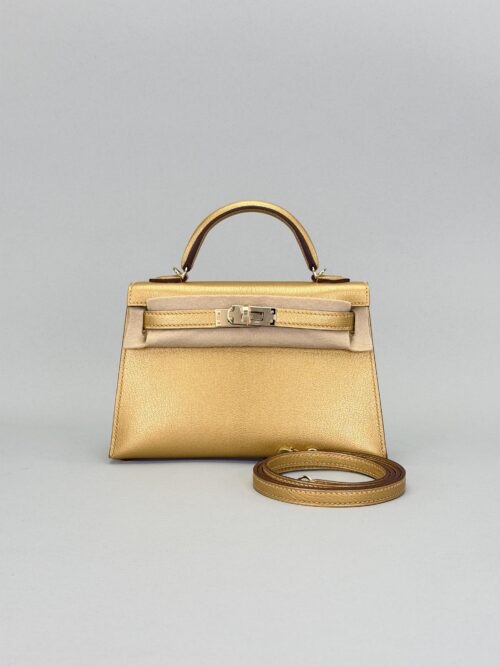Hermes Mini Kelly 20 Chevre Chamkilight Dore Permabrass Hardware K Stamp 2026