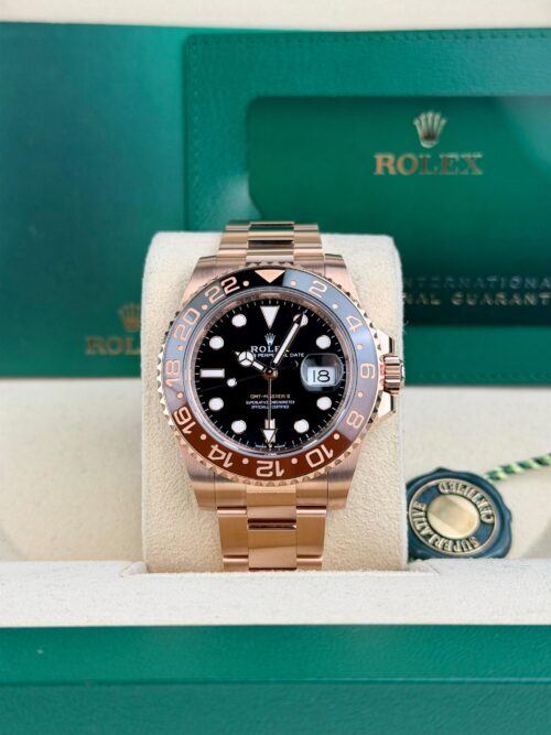 Rolex GMT-Master II 2022 Root Beer 40mm Black Oyster Preowned 126715CHNR