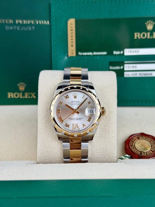 Rolex Datejust 31mm 2014 Silver Roman VI Domed Oyster Preowned 178343