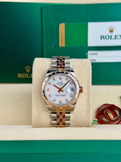 Rolex Datejust 31mm 2016 White Diamond Domed Jubilee Preowned 178341