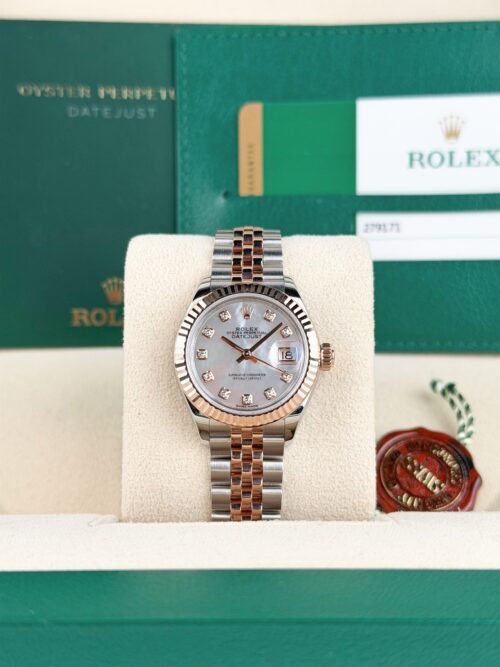 Rolex Datejust 28mm 2017 MOP Pearl Diamond Fluted Jubilee Preowned 279171