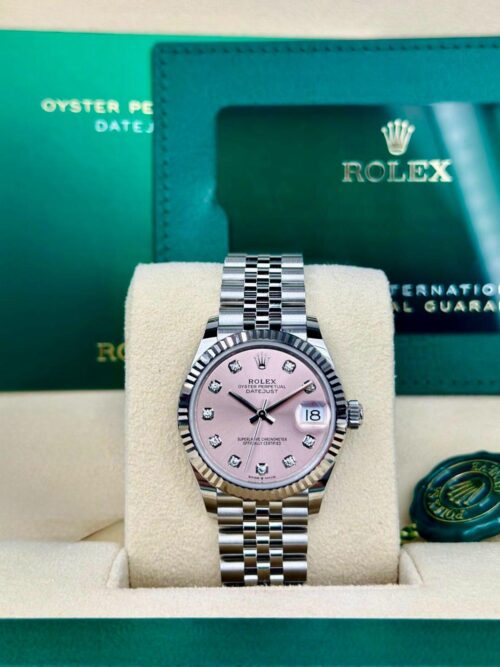 Rolex Datejust 31 Pink Diamond Fluted Jubilee 2026 Unworn 278274