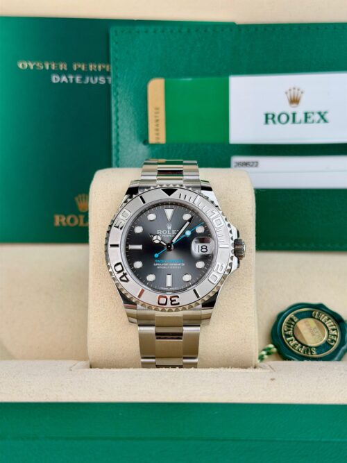 Rolex Yacht-Master 37mm 2019 Rhodium Grey Platinum Oyster Preowned 268622