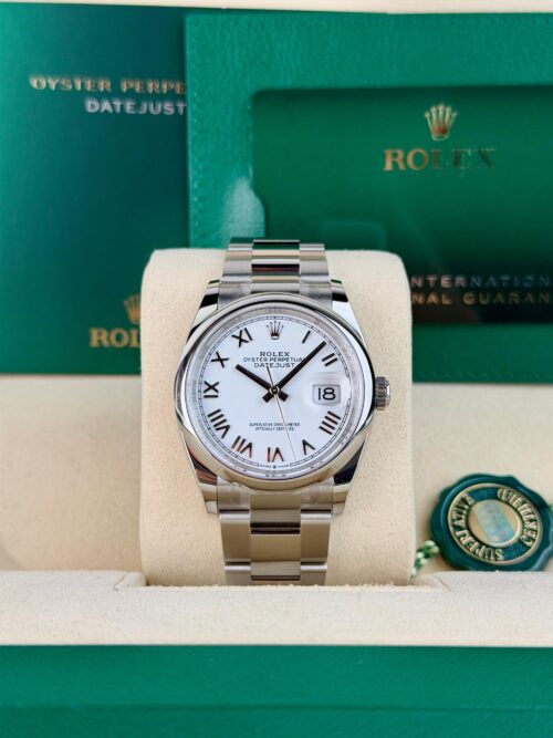 Rolex Datejust 36mm UNWORN 2026 White Roman Smooth Oyster 126200