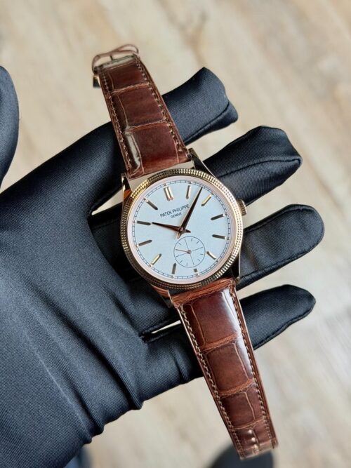 Patek Philippe Calatrava 39mm UNWORN 2026 Silvery White Index Strap 6119R-001