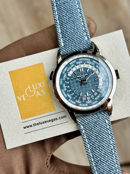 Patek Philippe Complications 40mm World Time Blue-Grey Dial 5330G-001