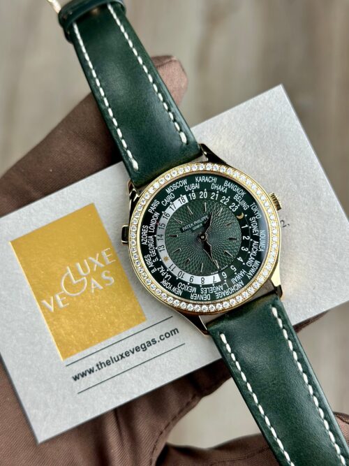 Patek Philippe Complications 36mm World Time Grene Diamond 7130R-014