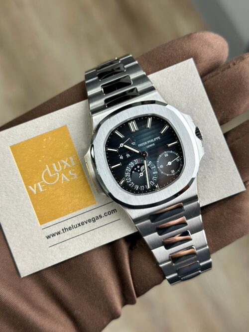 Patek Philippe Nautilus 40mm Moon Phase Blue Black Index 5712/1A-001