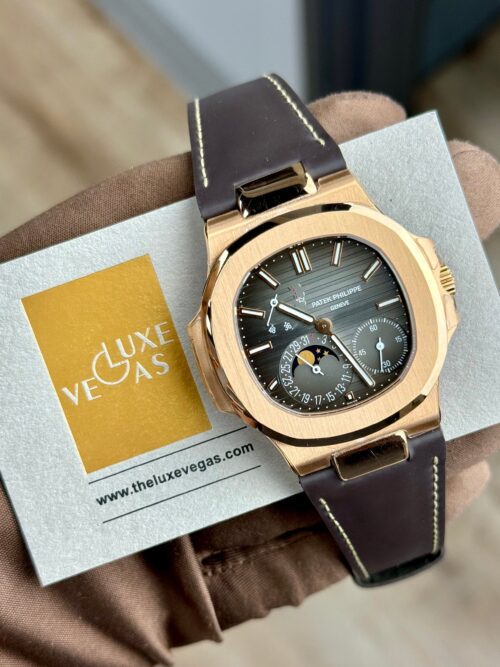 Patek Philippe Nautilus 40mm Moon Phase Brown Index 5712R-001