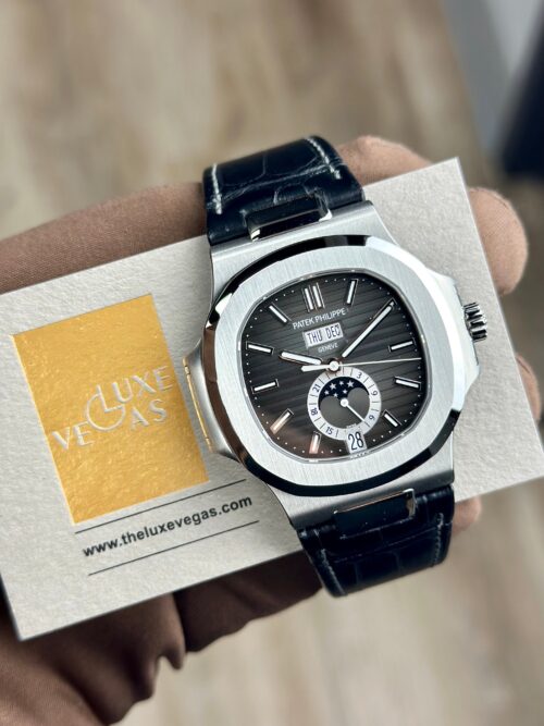 Patek Philippe Nautilus 40.5mm Annual Calendar Charcoal Grey Index 5726A-001
