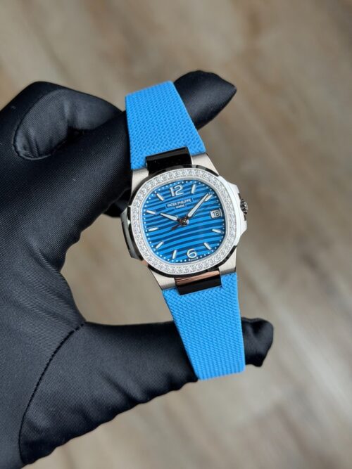 Patek Philippe Nautilus UNWORN 2026 Blue Diamond Bezel Blue Strap 7010G-013