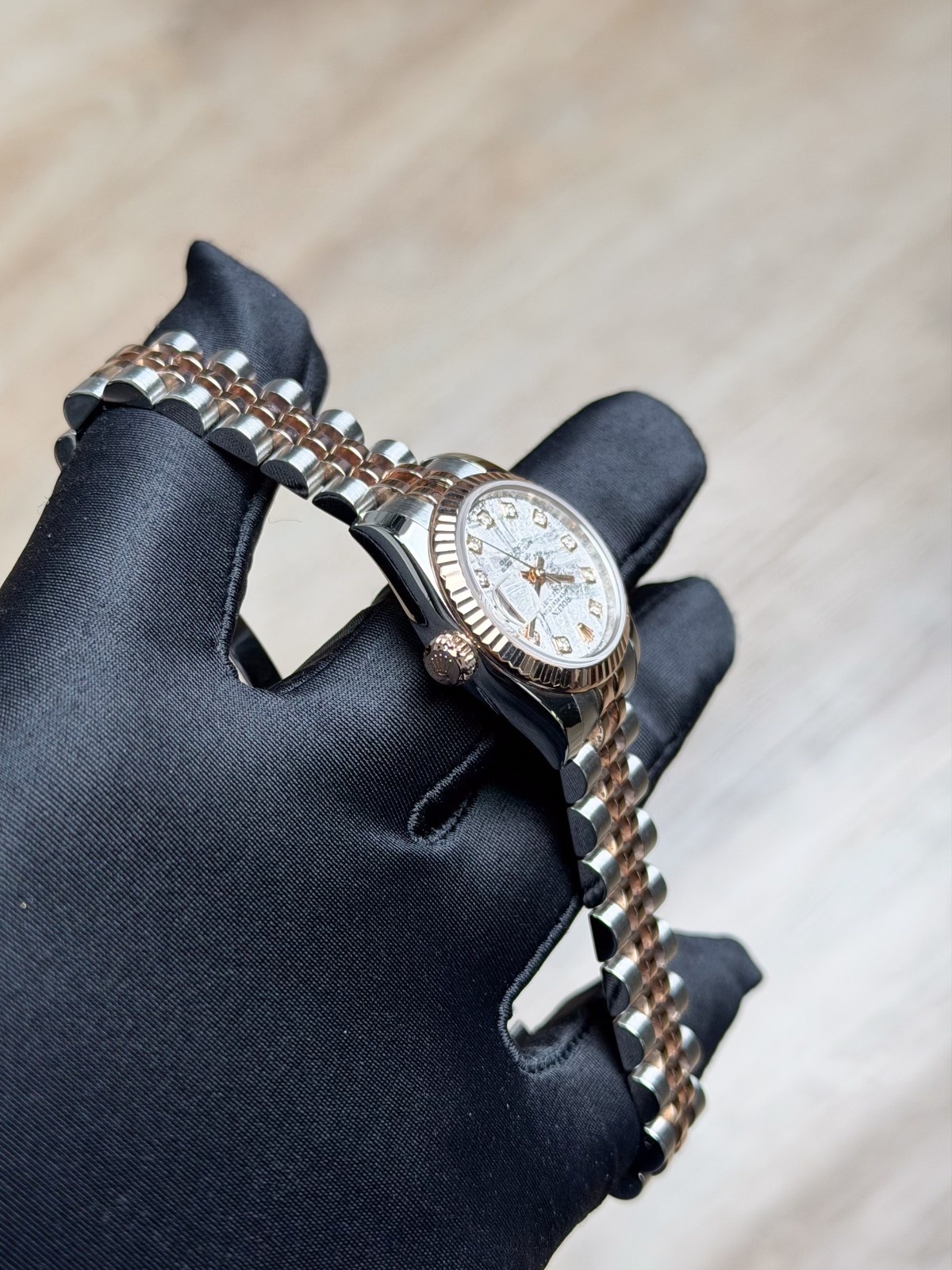Rolex Datejust 26mm 2011 Meteorite Diamond Fluted Jubilee Preowned 179171