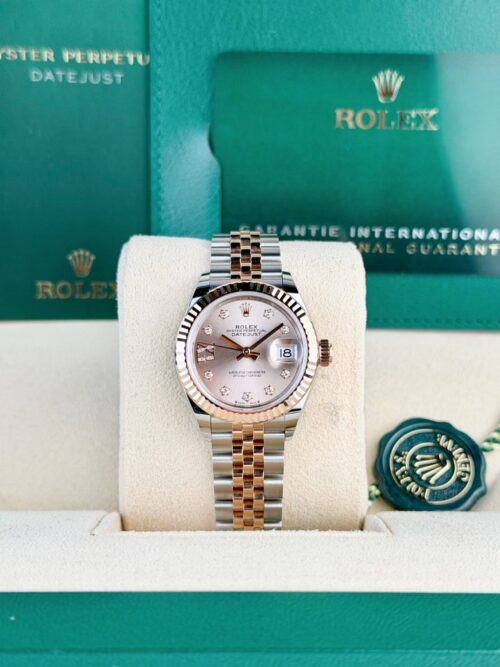 Rolex Datejust 28mm UNWORN 2026 Rose Pink Star Diamond IX Fluted Jubilee 279171