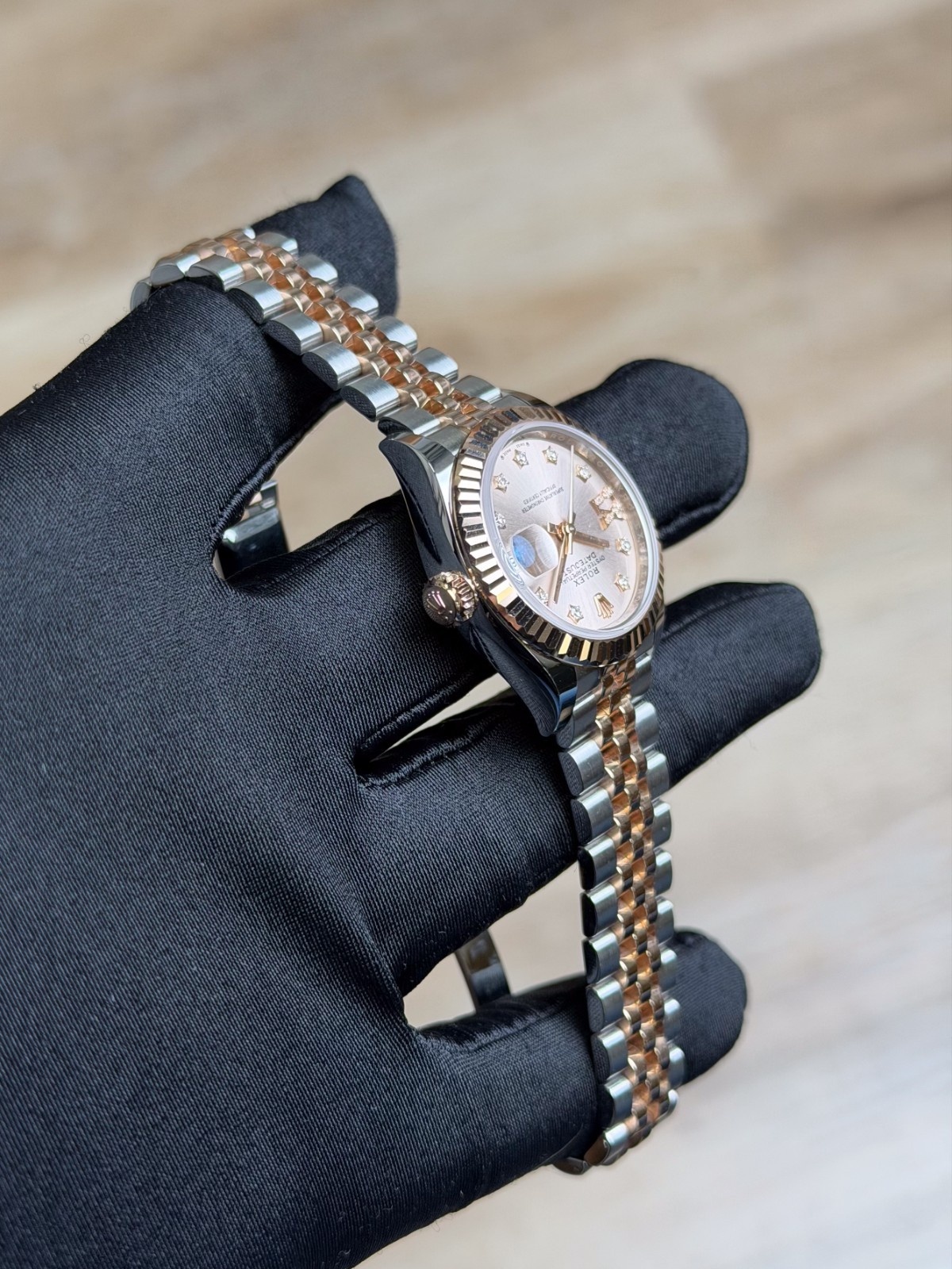 Rolex Datejust 28mm UNWORN 2026 Rose Pink Star Diamond IX Fluted Jubilee 279171