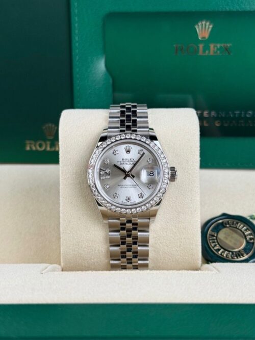 Rolex Datejust 28mm UNWORN 2026 Silver Star Diamond Bezel Jubilee 279384RBR