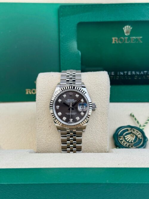 Rolex Datejust 28mm UNWORN 2026 Dark Grey Diamond Fluted Jubilee 279174