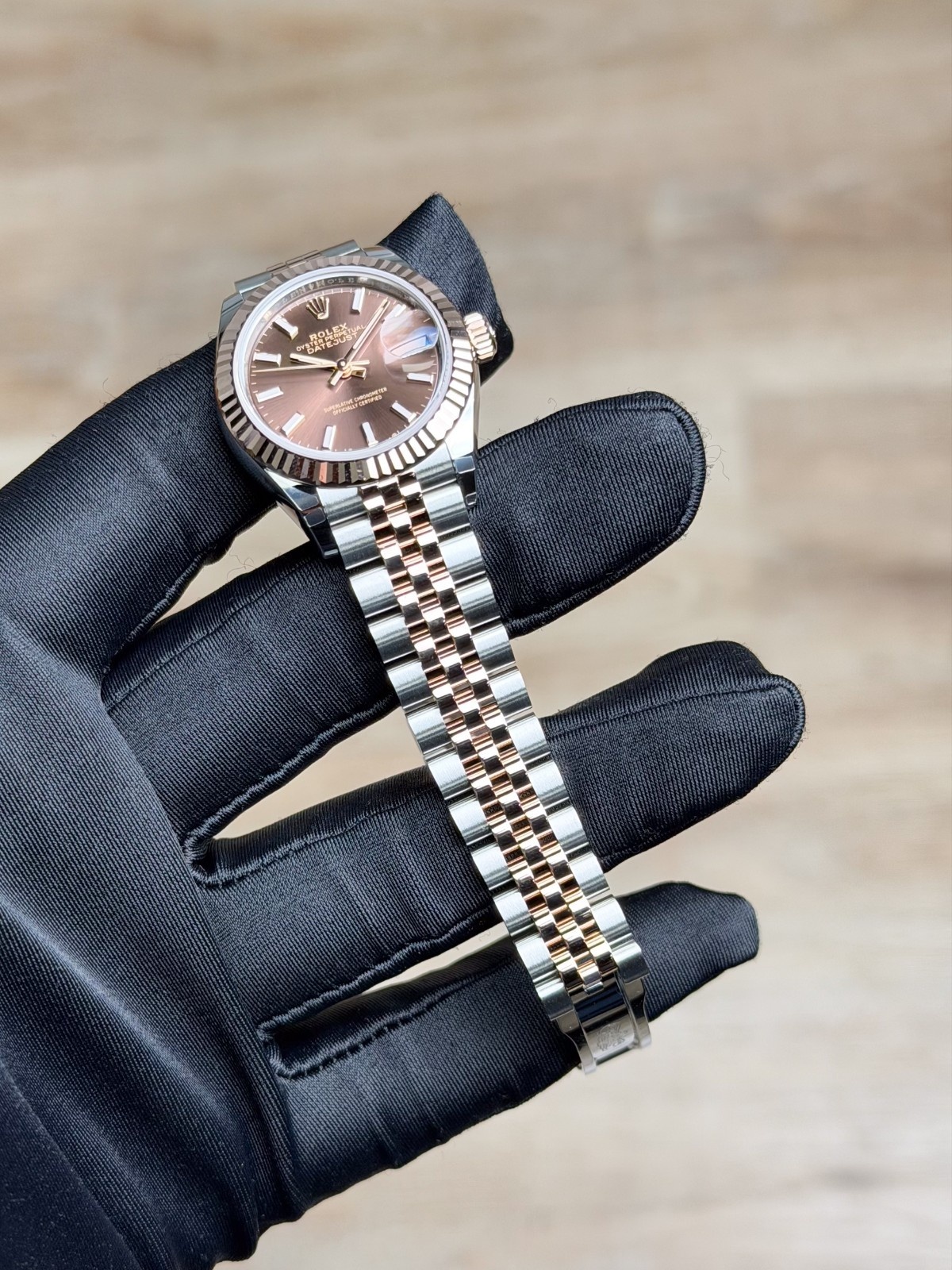 Rolex Datejust 28mm UNWORN 2026 Chocolate Brown Index Fluted Jubilee 279171