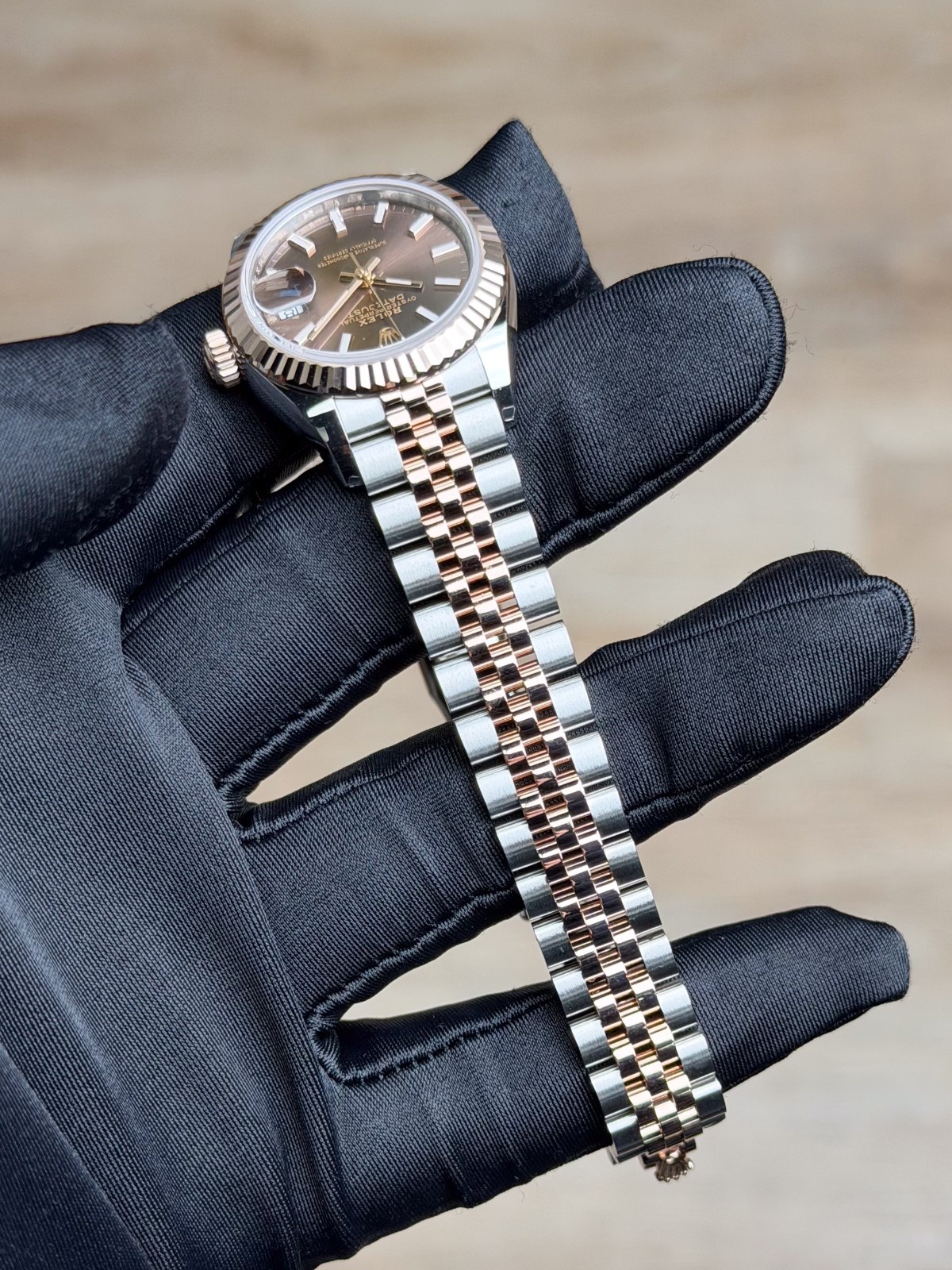 Rolex Datejust 28mm UNWORN 2026 Chocolate Brown Index Fluted Jubilee 279171