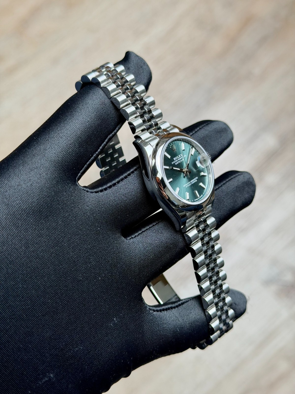 Rolex Datejust 31mm UNWORN 2026 Mint Green Index Smooth Jubilee 278240
