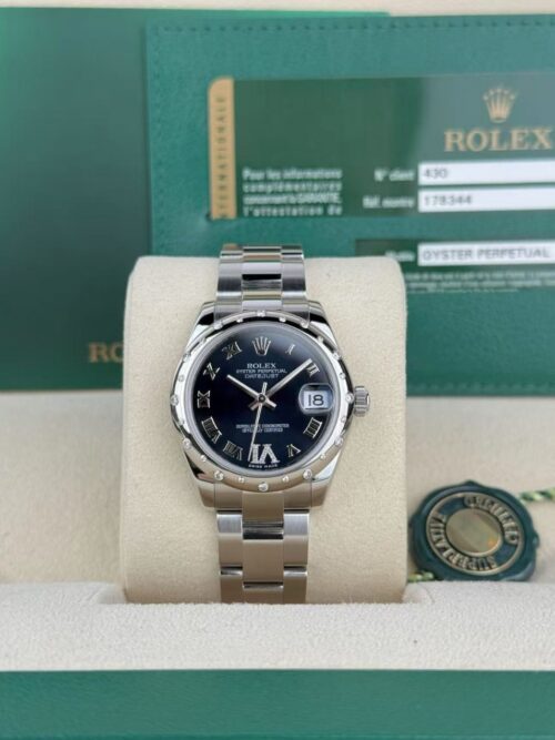 Rolex Datejust 31 Blue Romand Dnd VI Domed Oyster Preowned 2011 178344RBR