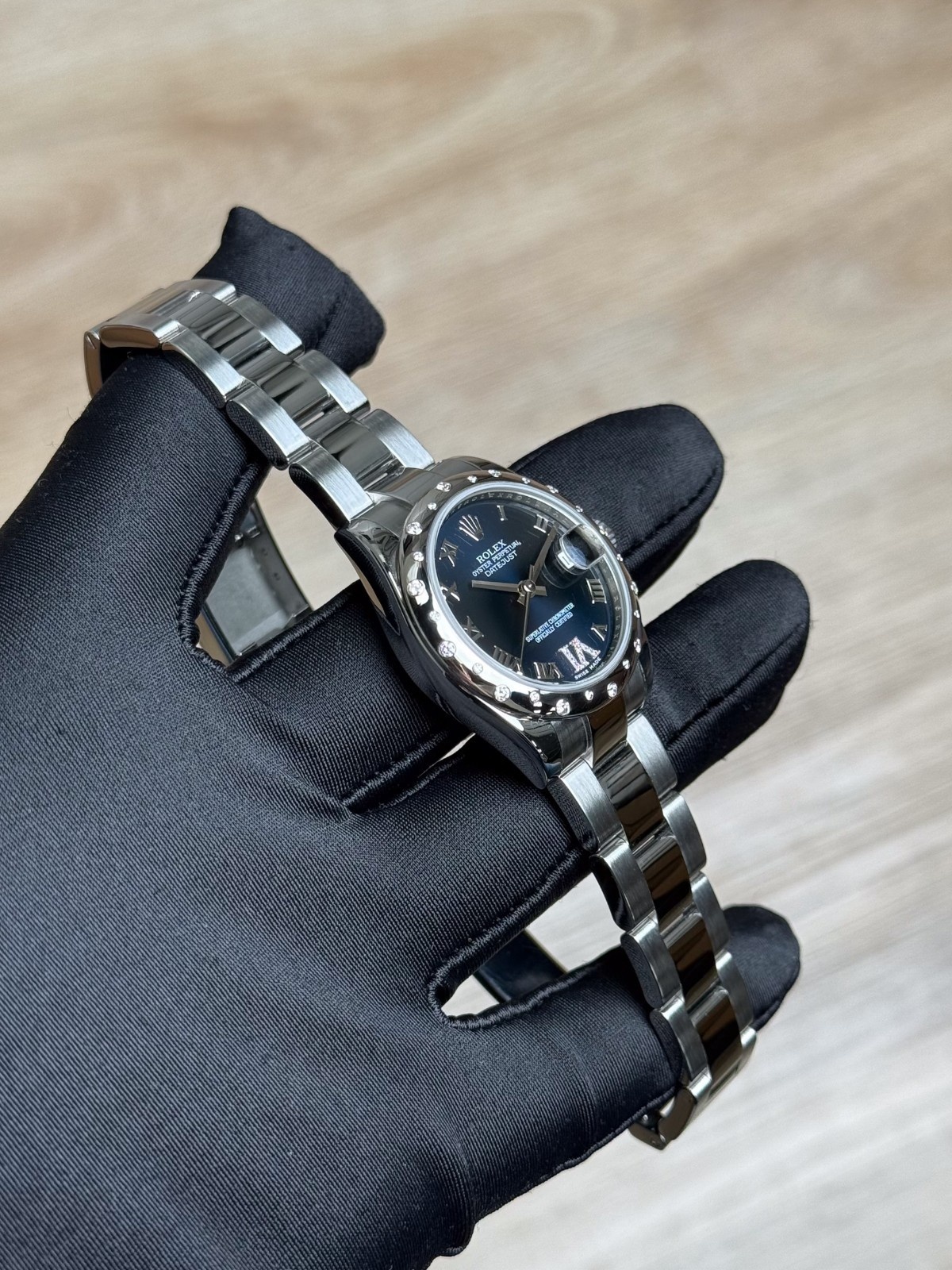 Rolex Datejust 31 Blue Romand Dnd VI Domed Oyster Preowned 2011 178344RBR