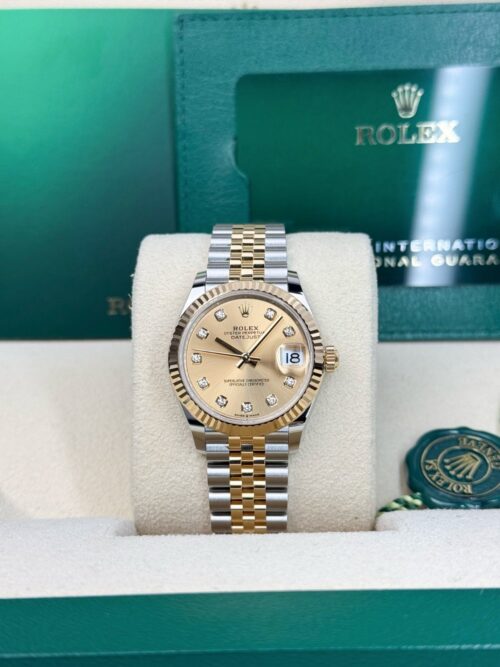 Rolex Datejust 31mm UNWORN 2026 Champagne Diamond Fluted Jubilee 278273