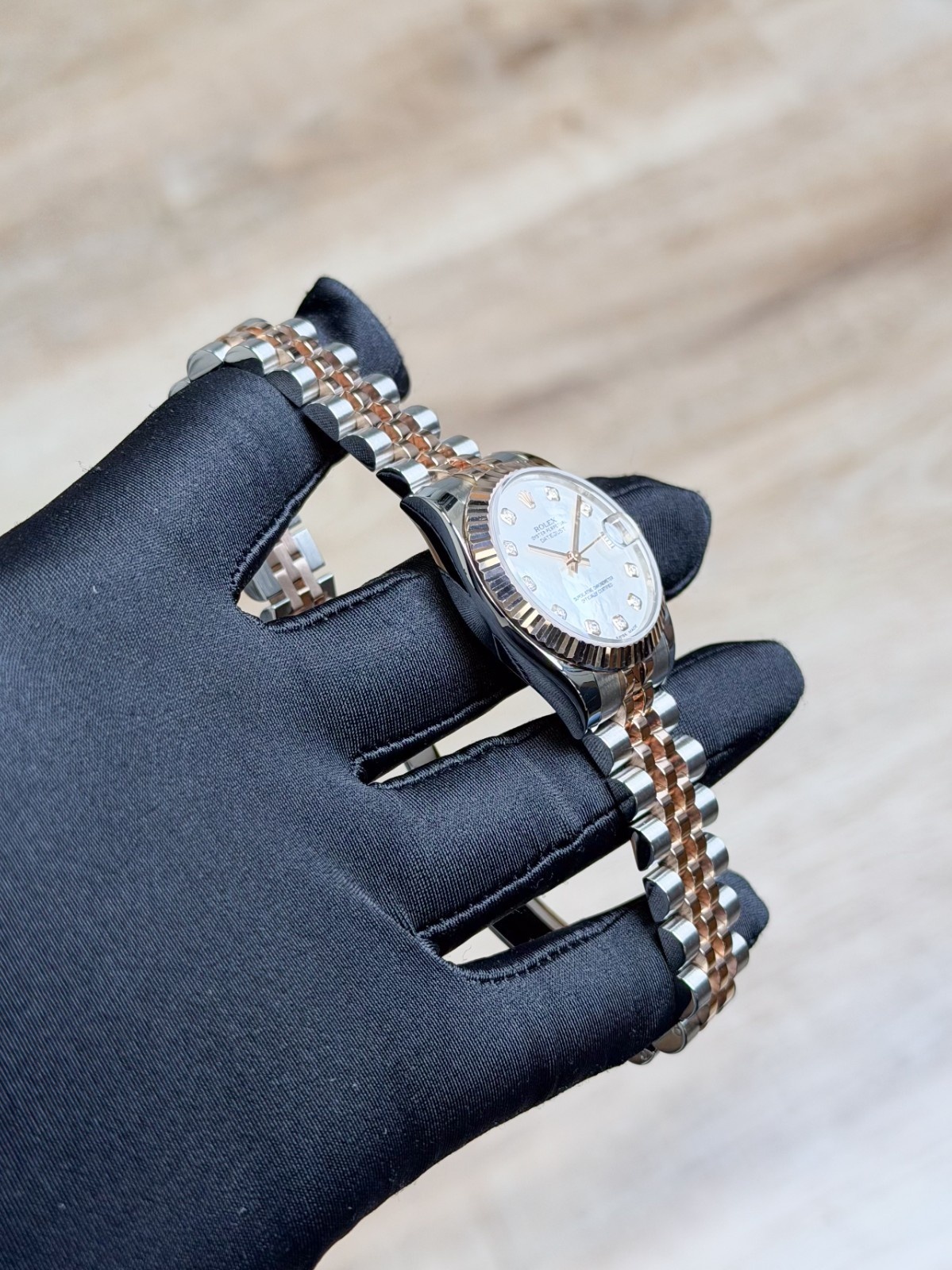 Rolex Datejust 31mm 2015 MOP Pearl Diamond Fluted Jubilee Preowned 178271