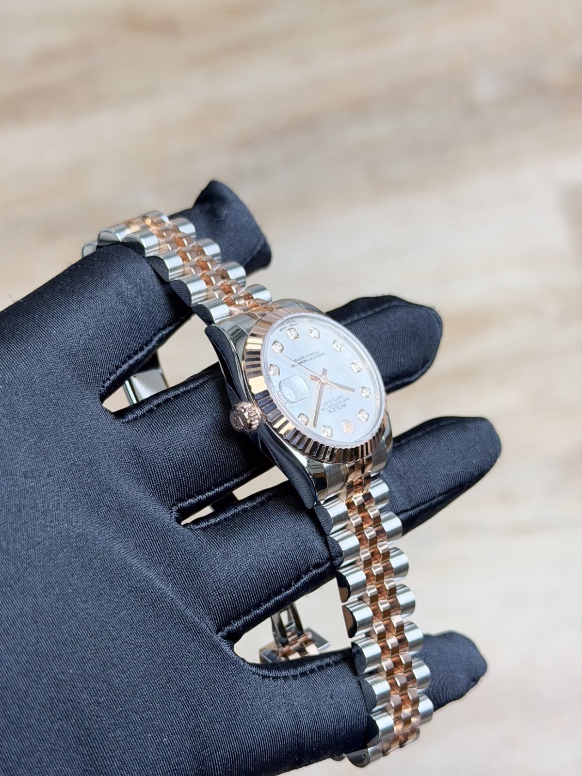 Rolex Datejust 31mm 2015 MOP Pearl Diamond Fluted Jubilee Preowned 178271