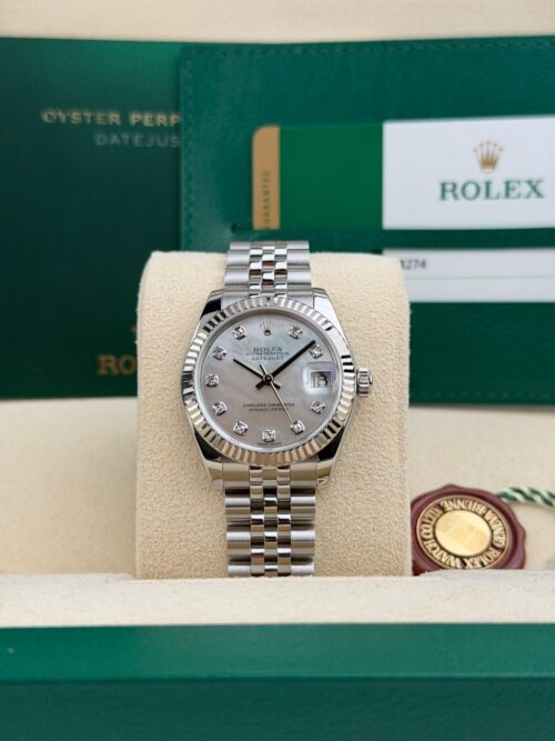 Rolex Datejust 31mm 2017 MOP Pearl Diamond Fluted Jubilee Preowned 178274