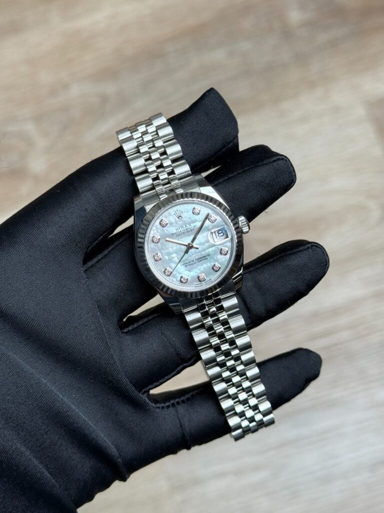 Rolex Datejust 31mm 2017 MOP Pearl Diamond Fluted Jubilee Preowned 178274