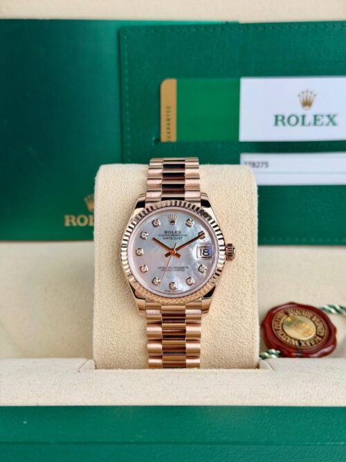 Rolex Datejust 31mm 2019 MOP Pearl Diamond Fluted President Preowned 278275
