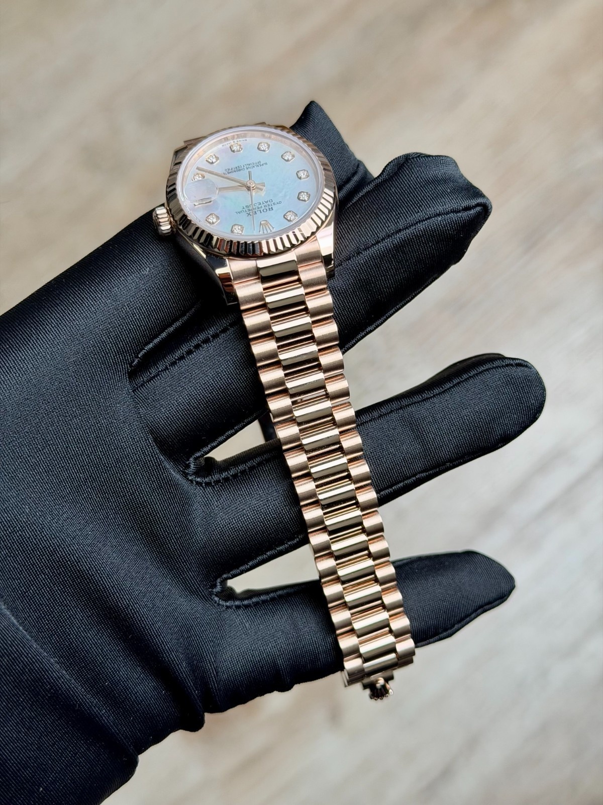 Rolex Datejust 31mm 2019 MOP Pearl Diamond Fluted President Preowned 278275