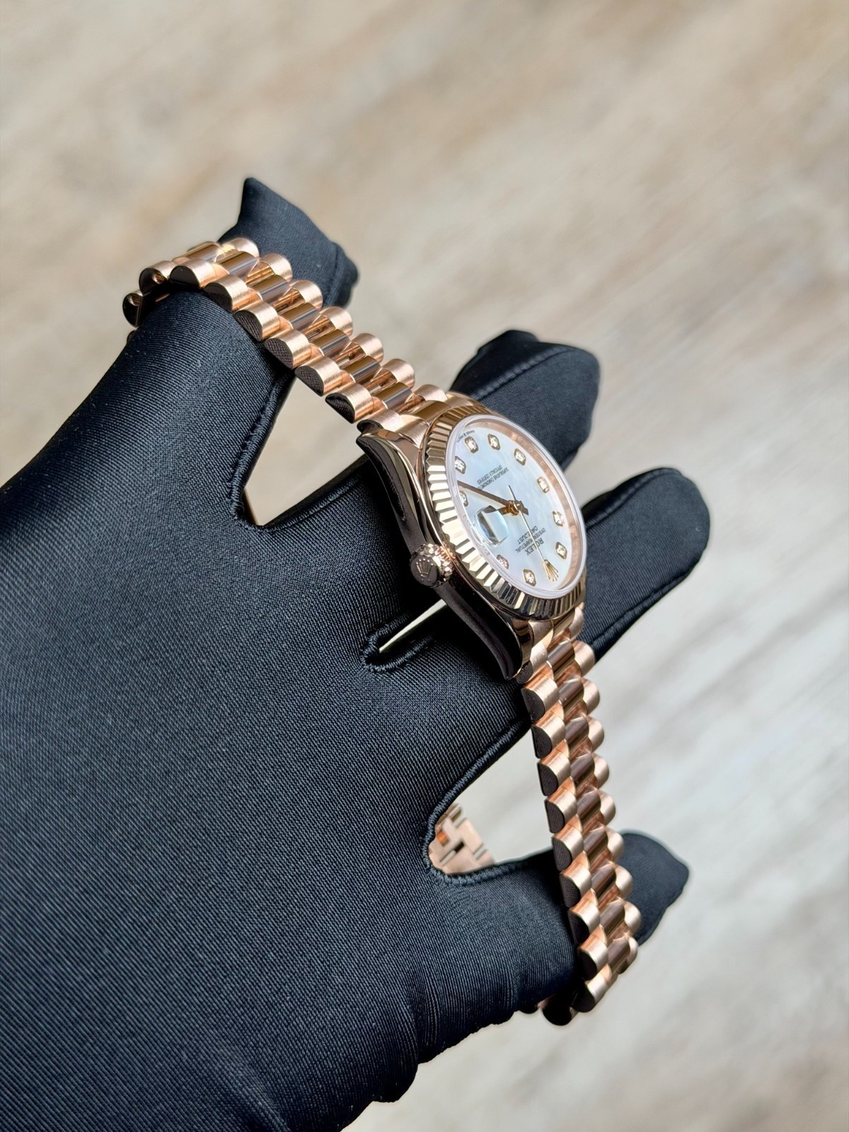 Rolex Datejust 31mm 2019 MOP Pearl Diamond Fluted President Preowned 278275