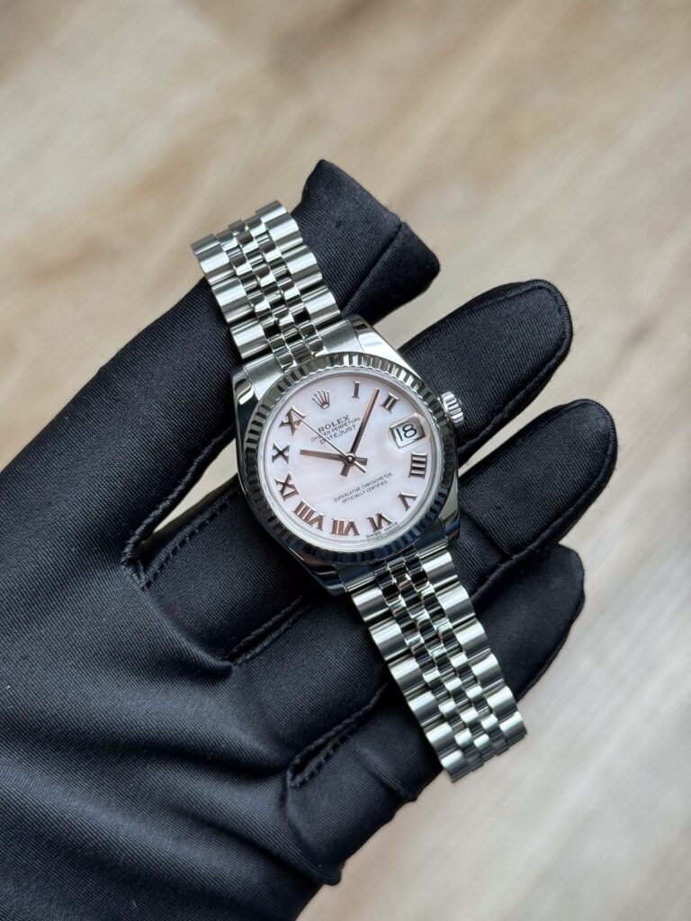 Rolex Datejust 31mm 2014 PINK MOP Pearl Roman Fluted Jubilee Preowned 178274