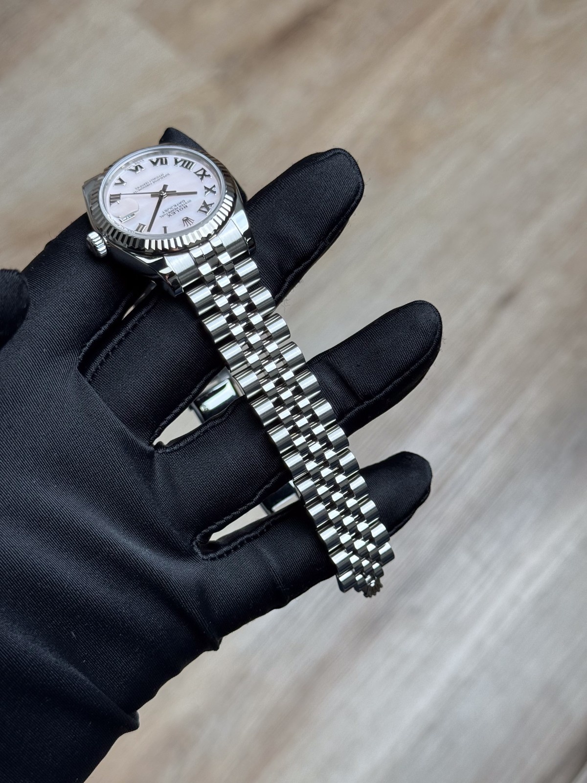 Rolex Datejust 31mm 2014 PINK MOP Pearl Roman Fluted Jubilee Preowned 178274