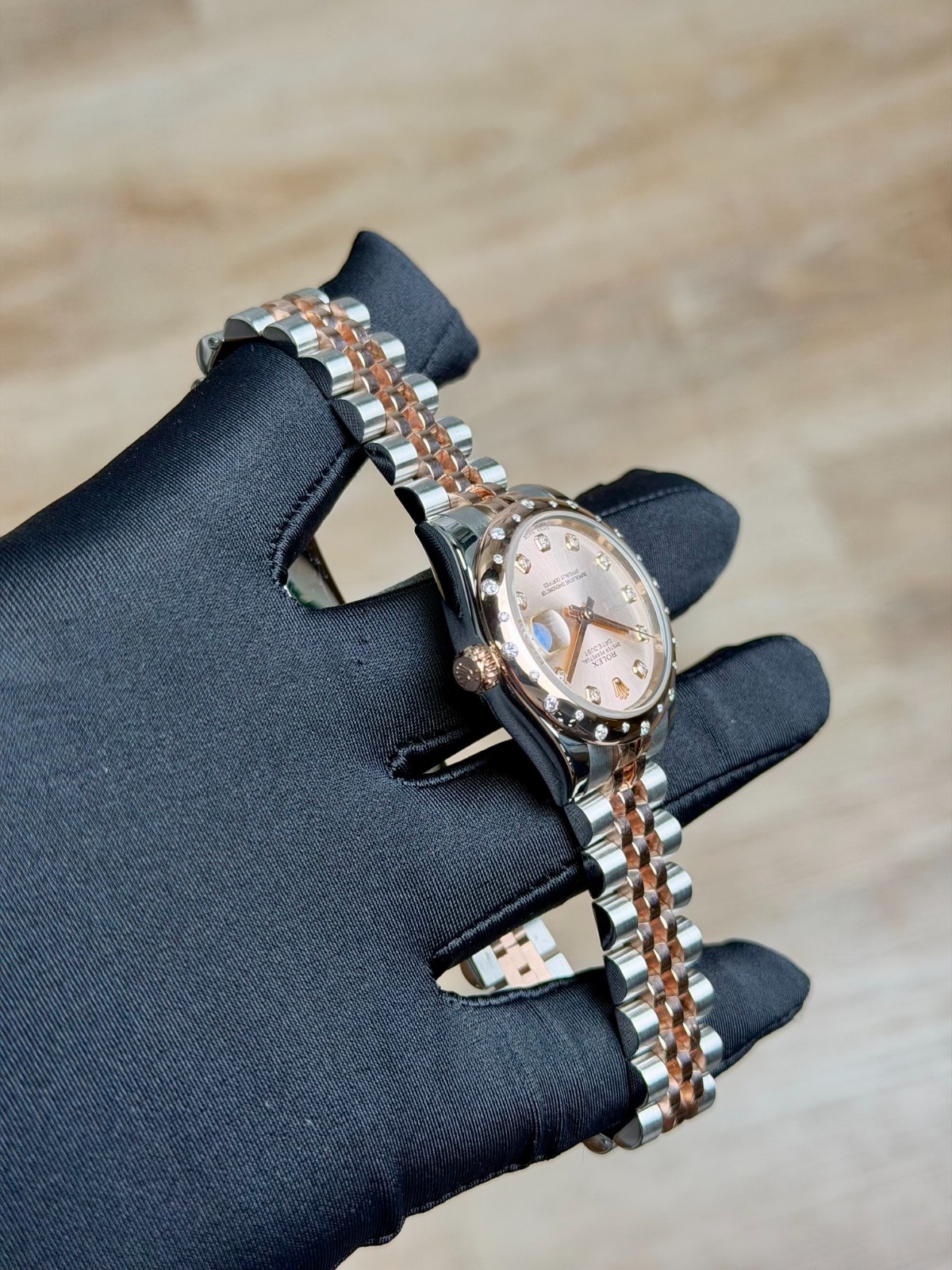 Rolex Datejust 31mm 2017 Rose Pink Diamond Domed Jubilee Preowned 178341
