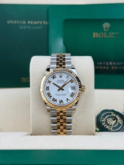Rolex Datejust 31mm UNWORN 2026 White Roman Fluted Jubilee 278273