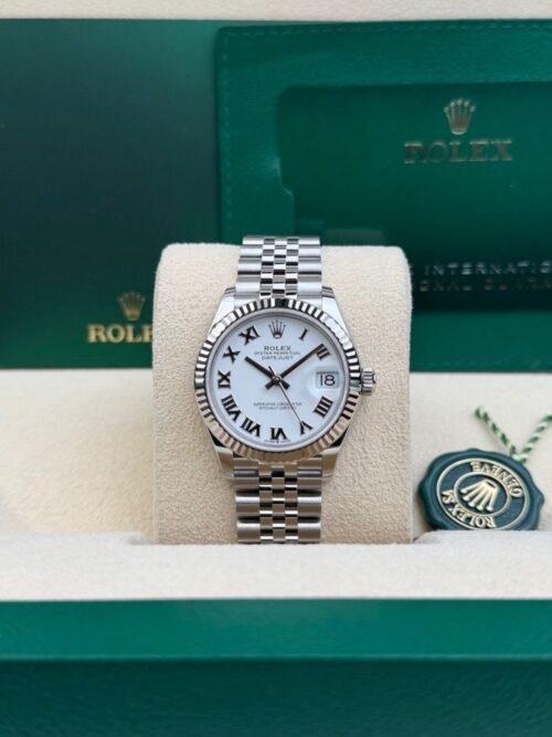 Rolex Datejust 31mm UNWORN 2026 White Roman Fluted Jubilee 278274