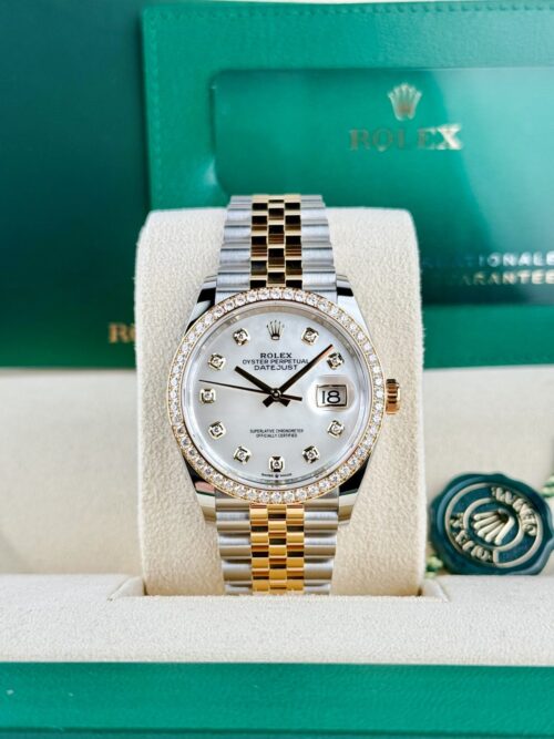 Rolex Datejust 36mm UNWORN 2026 MOP Pearl Diamond Bezel Jubilee 126283RBR