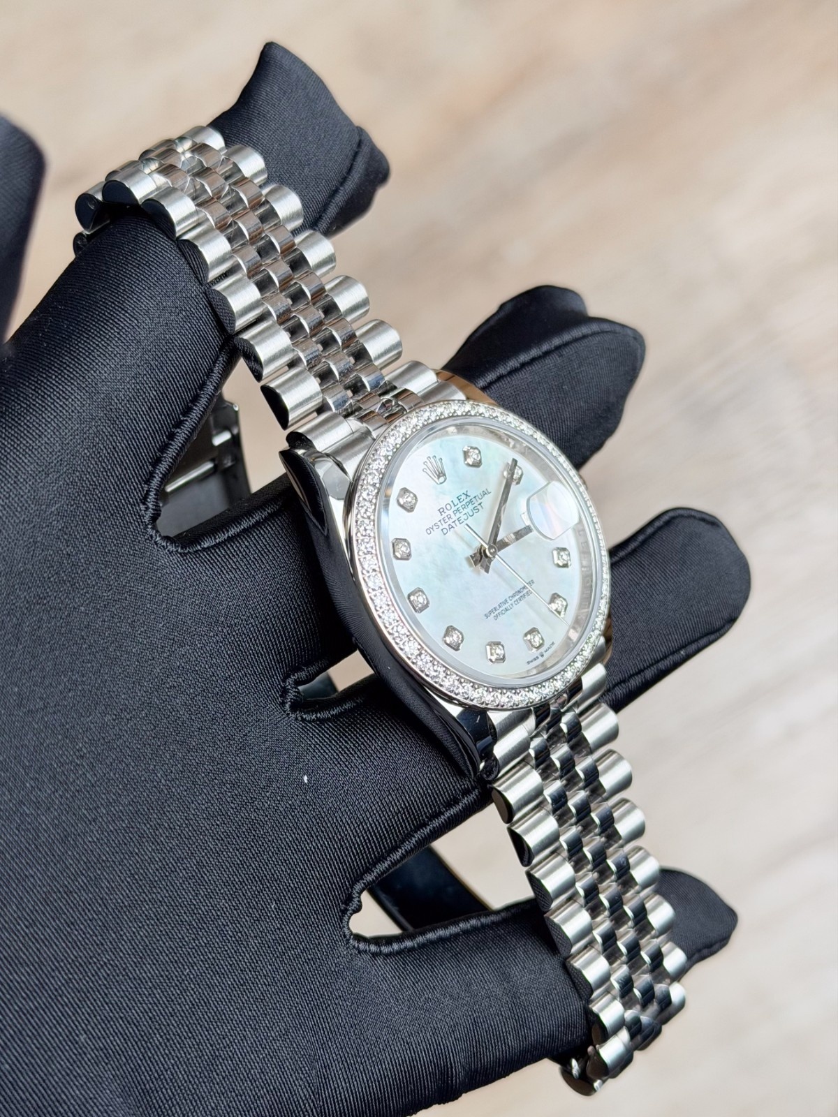 Rolex Datejust 36mm UNWORN 2026 MOP Pearl Diamond Bezel Jubilee 126284RBR