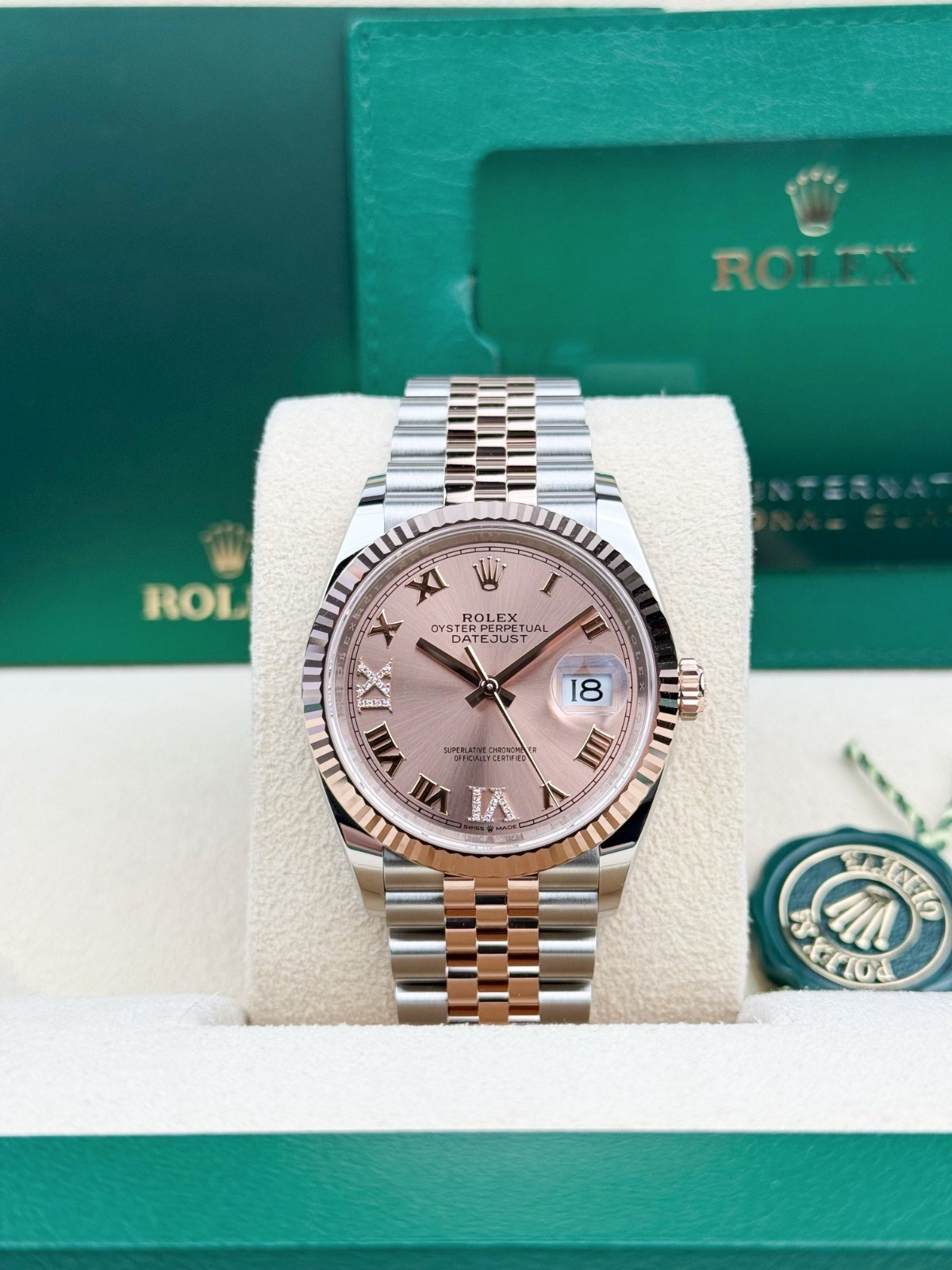 Rolex Datejust 36mm UNWORN 2026 Rose Pink Roman VIIX Diamond Jubilee 126231