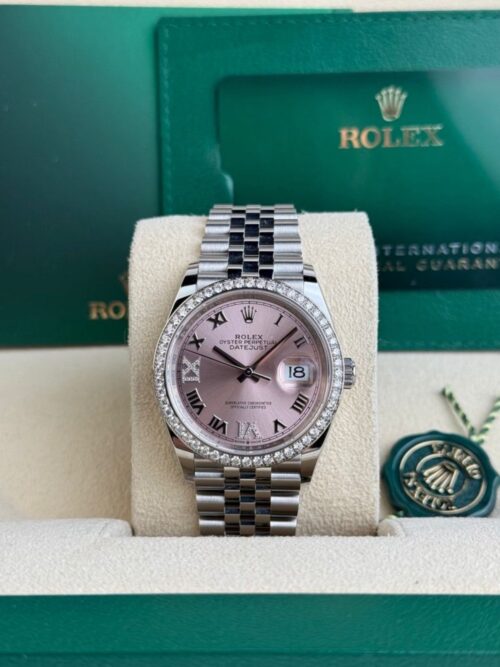 Rolex Datejust 36mm UNWORN 2026 Pink Roman VIIX Diamond Jubilee 126284RBR