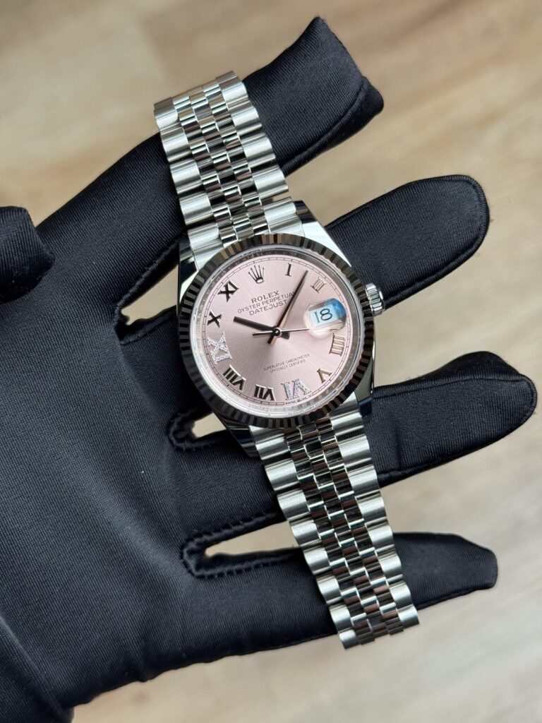 Rolex Datejust 36mm UNWORN 2026 Pink Roman VI IX Diamond Fluted Jubilee 126234